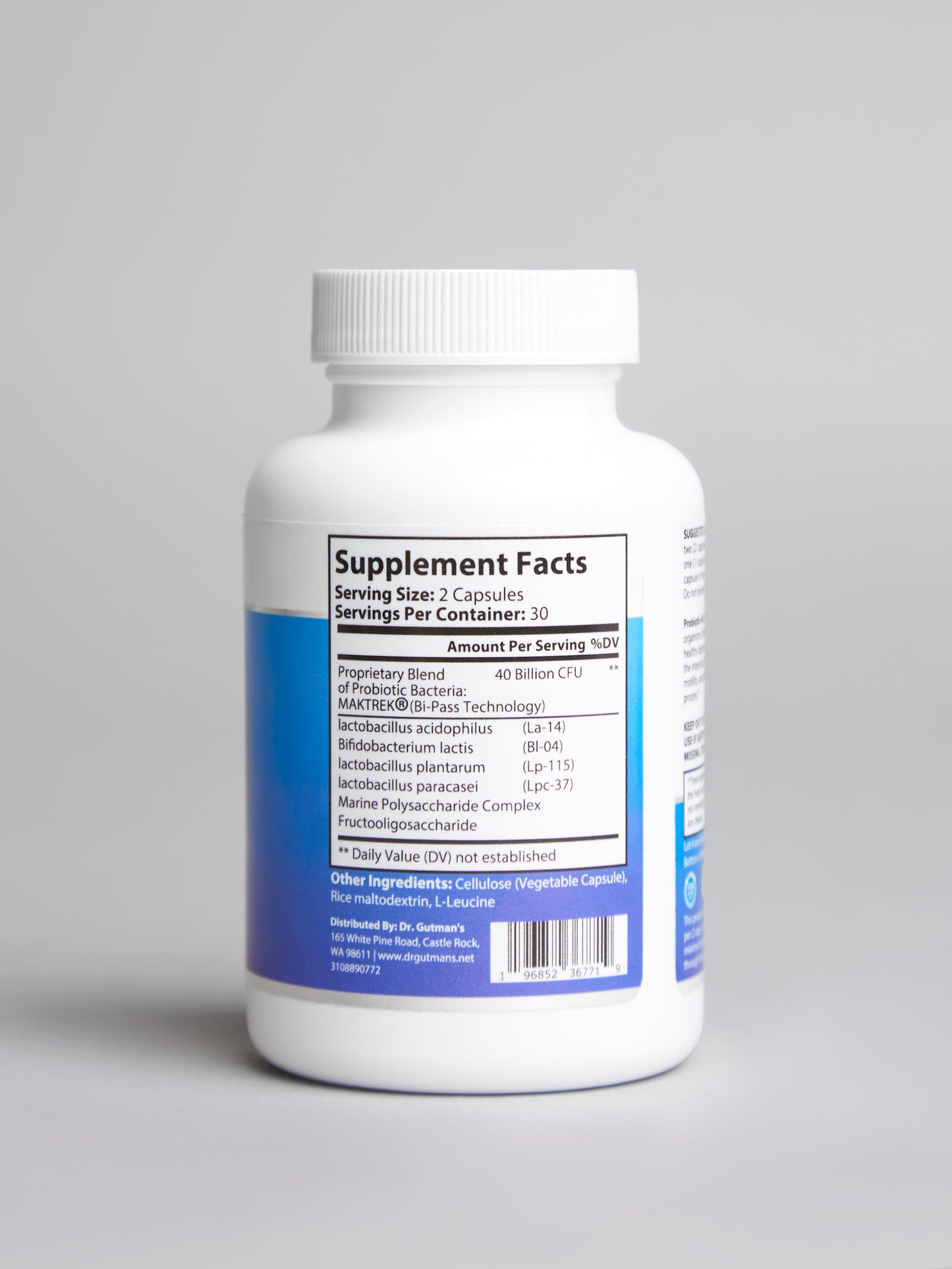 Dr. Gutman's® Best Natural Probiotic Multi Enzymes, 60 Veggie Capsules - All-Natural Digestive Enzymes with Bromelain, Papain, Lipase, Lactase & Galactosidase, for Enhanced Nutrient Absorption