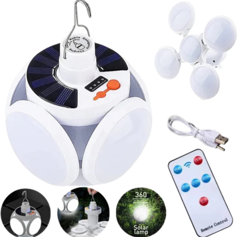 Solar LED Light Bulb with Remote and Hook